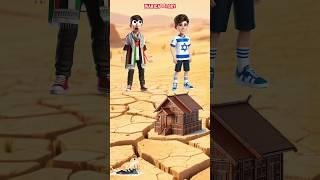 Quick! Help me build a house before the storm gets here! #funny #animation #cartoon