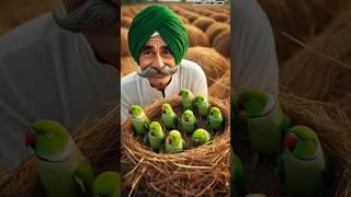 The farmer put fake eggs in the parrots' nest  #027 #10million #viral #ai #shorts
