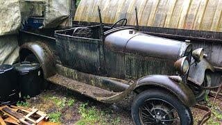 20 YEARS SITTING RIGHT UNDER MY NOSE - 1929 Ford Roadster Pickup find. 