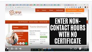 Yoga Alliance Non Contact Hours|How To Enter|Easy Tutorial!