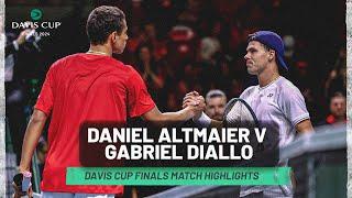 Daniel Altmaier v Gabriel Diallo Highlights | Canada v Germany | Davis Cup Finals 2024