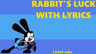 FNF - Rabbit's Luck With Lyrics Cover (Vs Oswald)