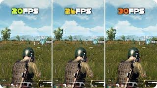 Graphics Comparison - PUBG Mobile - 20FPS vs 26FPS vs 30FPS Frame rate