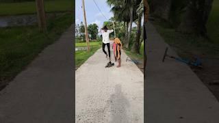 Omg Skating Bat mare ko mila ak larki  #rollerskating #trending #ytshorts​ #yt #virul