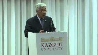 Lecture of the Minister Erlan Idrissov, Astana, KAZGUU University