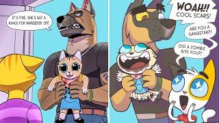 Funny Cat Family (Litterbox Comics) feat Pixie and Brutus Webcomic Dub