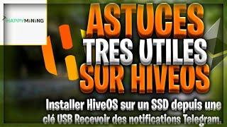 2 astuces sous HiveOS (Installer HiveOS sur un SSD depuis une clé USB & Recevoir des notifications)