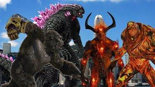 Legendary Godzilla and Legendary Kong vs. Surtur and Molten Man