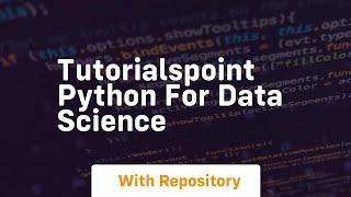 tutorialspoint python for data science