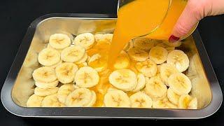 Just bananas and orange! The best homemade dessert in 5 minutes! No baking!