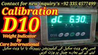 D10 ZEEONG Weight Scale Calibration Process by Care International Scale