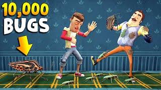 PUTTING 10,000 BUGS IN HIS HOUSE!!! | Hello Neighbor Gameplay (Mods)