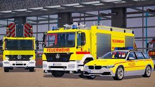 Yellow Emergency Call 112 - Lüneburg Police and Firefighter First Responding! 4K