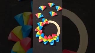 Amazing Paper Flower Wallhanging ideas ️ #craftideas #wallmate #ytshorts #youtubeshorts #shorts