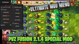 PVZ Fusion 2.1.4 Mod Menu Features : Plants Size, Fast Shoot, God Mode, Zombie Size, etc