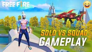 SOLO VS SQUAD GAMEPLAY  FREE FIRE FUNNY COMMENTRY | OPMISTAK FUNNY VIDEO |