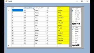 VB.net tutorial: How to fill one column in datagridview from two tables in sql server