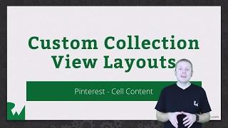 Pinterest Basic Layout - Cell Content - Custom Collection View Layouts in iOS - raywenderlich.com