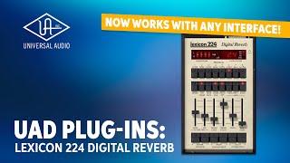 Universal Audio UAD Lexicon 224 Digital Reverb Plug-in Demo