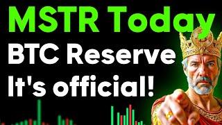 MSTR (MicroStrategy): It is official! The USA has a Strategic Bitcoin Reserve!