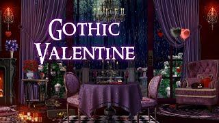 Rainy Gothic Valentine  ASMR dark romantic ambience ️ (rain, crackling fire)