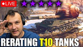 Rerating T10 tanks for Index  (no chat on YT, go to Twitch) | World of Tanks