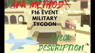 Roblox Military Tycoon, cheese the f16 event F16 EVENT! CHECK DESCRIPTION! AFK method