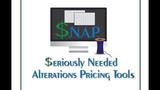 Clothing alterations pricing instruction basics - SNAP Tools 2015