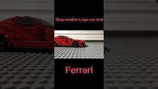 Lego stop motion Ferrari car test. #lego #ferrari #shorts #legocars #car #stopmotionanimation