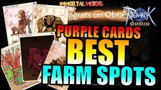 THE BEST FARMING SPOTS FOR PURPLE CARDS!! - RAGNAROK ORIGIN