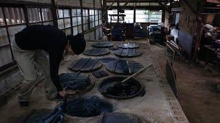 01 KURUME KASURI 久留米絣 - Japanese ikat / Traditional technique (hand weaving, natural indigo dye)