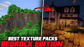 5 BEST BEDROCK EDITION TEXTURE PACKS FOR MINECRAFT  IN 2022! (1080P HD)