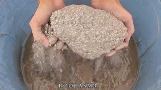 New VideoWhite Grainy Concrete Water Crumbles/Dipping/Pouring on Shapes CrumblesSatisfyingASMR