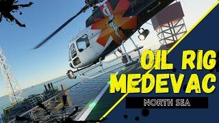 Oil rig medevac timelapse - MSFS