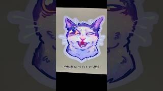 Bonus IV  Crunchy Luna #cat #sticker #art #artist #drawing #digitalart #shorts #memes