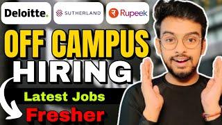 Deloitte, Sutherland New Hiring Announced | OFF Campus Drive For 2025, 2024 Batch | Fresher