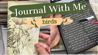 Art Journal With Me | Birds  | relaxing ASMR (no talking)