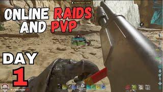 NON-STOP Raids And PvP Day1 On Highest Pop Server -Ark Survival PvP