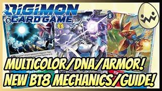 Digimon Card Game: Multicolor/DNA Digivolve/Armor! New BT8 Mechanics/Guide!