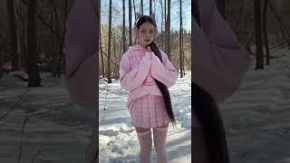 She is so serious  #shorts #animegirl #stockings #pink