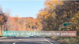 Road trip on the Hutchinson river parkway, New York