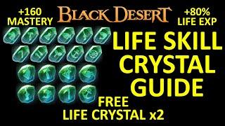 NEW Life Skill Crystal Guide (+160 Mastery or +80% Life EXP) FREE Crystal (Black Desert Online) BDO