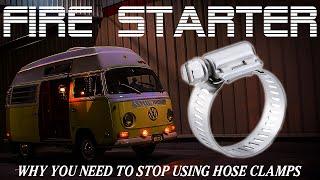 Remove These Clamps From Your Air Cooled VW Immediately - Classic Bug Bus Ghia Fuel Pump Hose Clamps