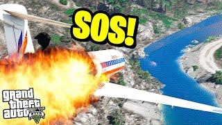 АВАРИЙНАЯ ПОСАДКА на УЗКУЮ РЕКУ!! АВИАКАТАСТРОФА в GTA 5! (Моды ГТА 5)