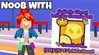 Starting Over as NOOB with NEW STRONGEST COSMIC PET in Arm Wrestling Simulator! (Roblox)