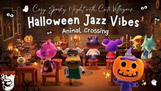 Halloween Jazz Vibes  Spooky & Cute Halloween Music + Animal Crossing Café Night Ambient