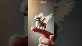 "Tiny Winged Sheep Stands on a Finger – A Magical"  Yayad Babah #fantasy #trending #shorts #funny