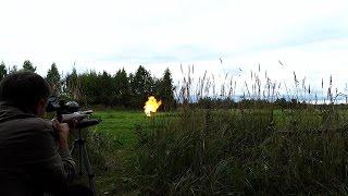 Weihrauch HW97K. Выстрел в газовый баллон. Shot in  gas tank.