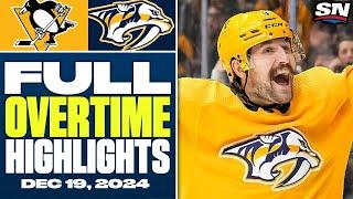 Pittsburgh Penguins at Nashville Predators | FULL Overtime Highlights - December 19, 2024