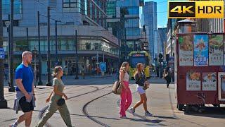 Manchester City Centre Walk Sunny Day Walk - August 2021 [4K HDR]